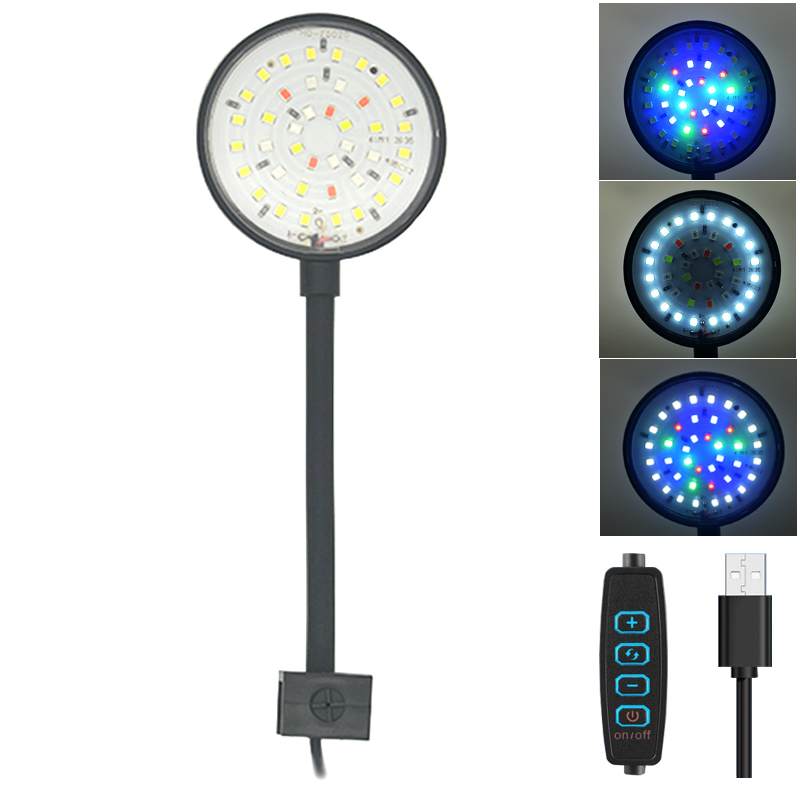 Aquarium Fish Enrichment - USB 수족관 LED 램프 물고기 탱크