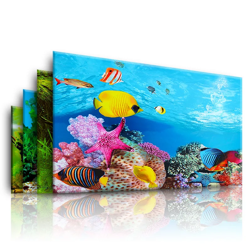Aquarium Fish Enrichment - 수족관을위한 배경 3d 스티커 포스터 물고기
