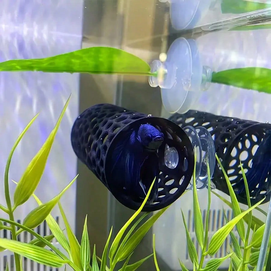 수족관 물고기 은신처 흡입 컵이있는 검은 중공 튜브 B - Aquarium Fish Black 리뷰 및 가격