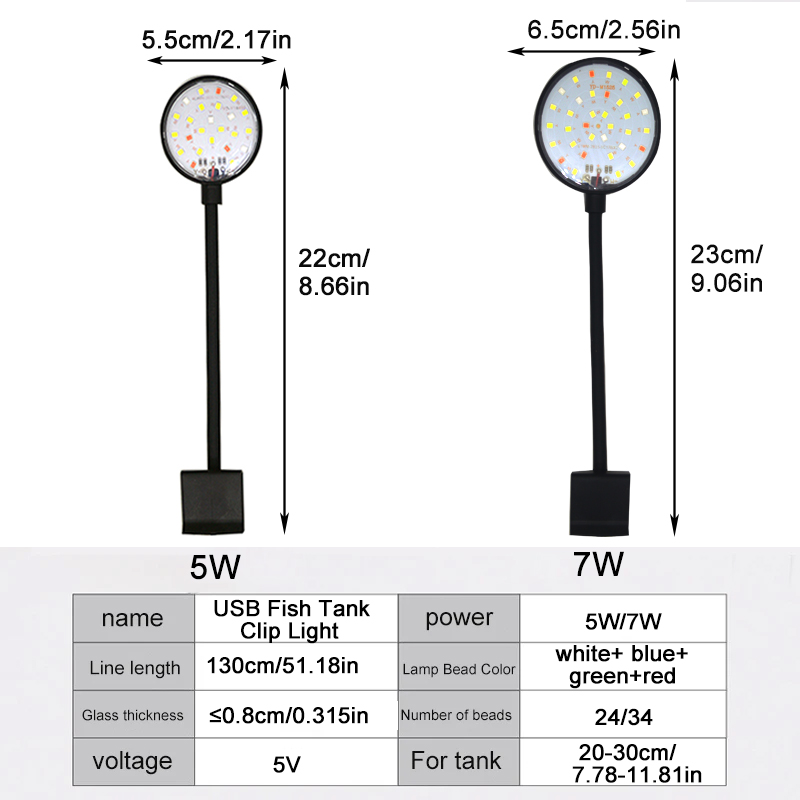 USB 수족관 LED 램프 어항 조명 장식 수생 식물  - Aquarium Fish Enrichment 리뷰 및 가격