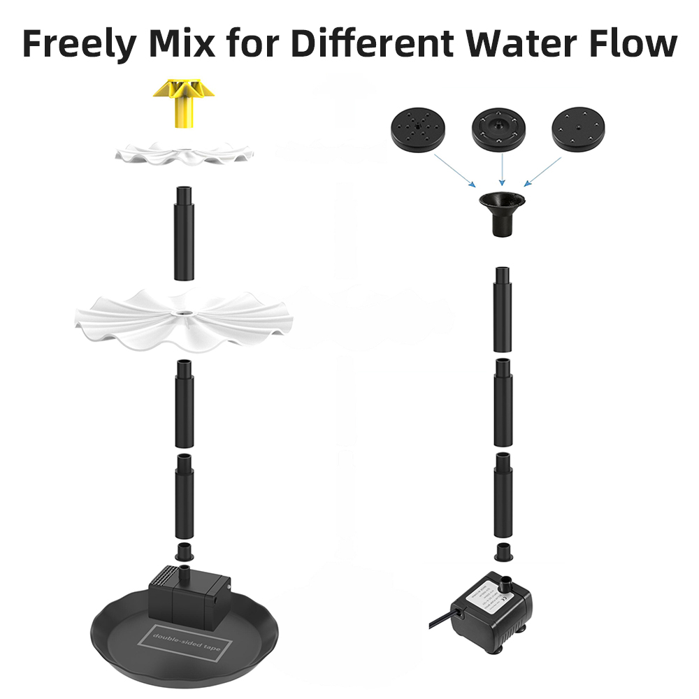 조류 욕조용 태양열 분수 펌프, LED 조명, 정원 연 - Aquarium Fish Breeding 리뷰 및 가격