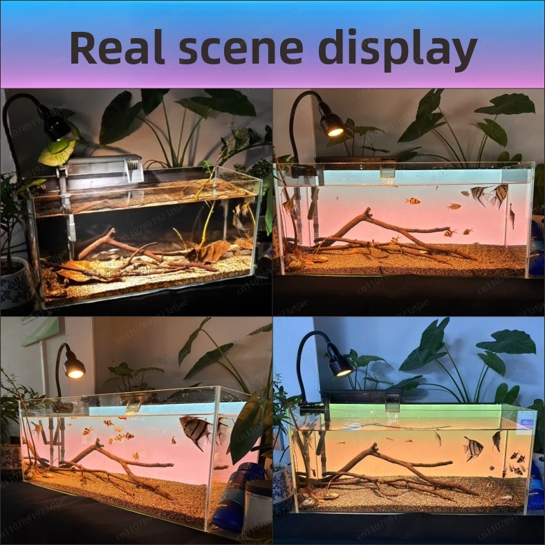블랙 아크릴 수족관 배경 조명 패널, RGBW 그라데이 - Aquarium Fish Light 리뷰 및 가격