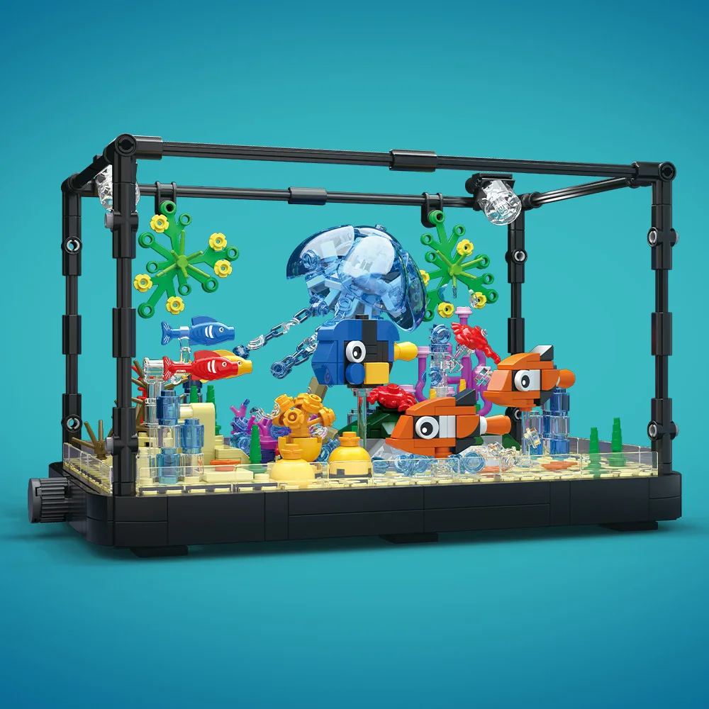 조명이 포함된 어항 빌딩 블록 세트, 수족관, 해양 거 - Aquarium Mini Fish 리뷰 및 가격