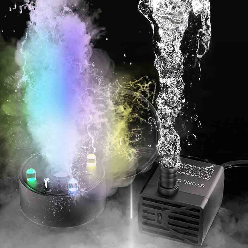 2-IN-1 미스트 메이커 다채로운 LED 조명 5V  - Aquarium Fish Lamp 리뷰 및 가격