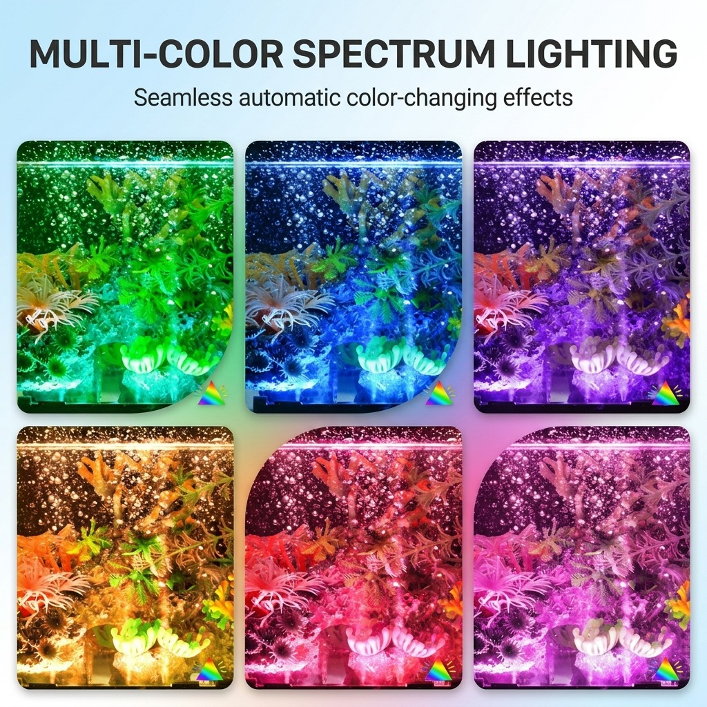 USB LED 수족관 에어 버블 라이트 자동 RGB 색 - Aquarium Fish Lamp 리뷰 및 가격